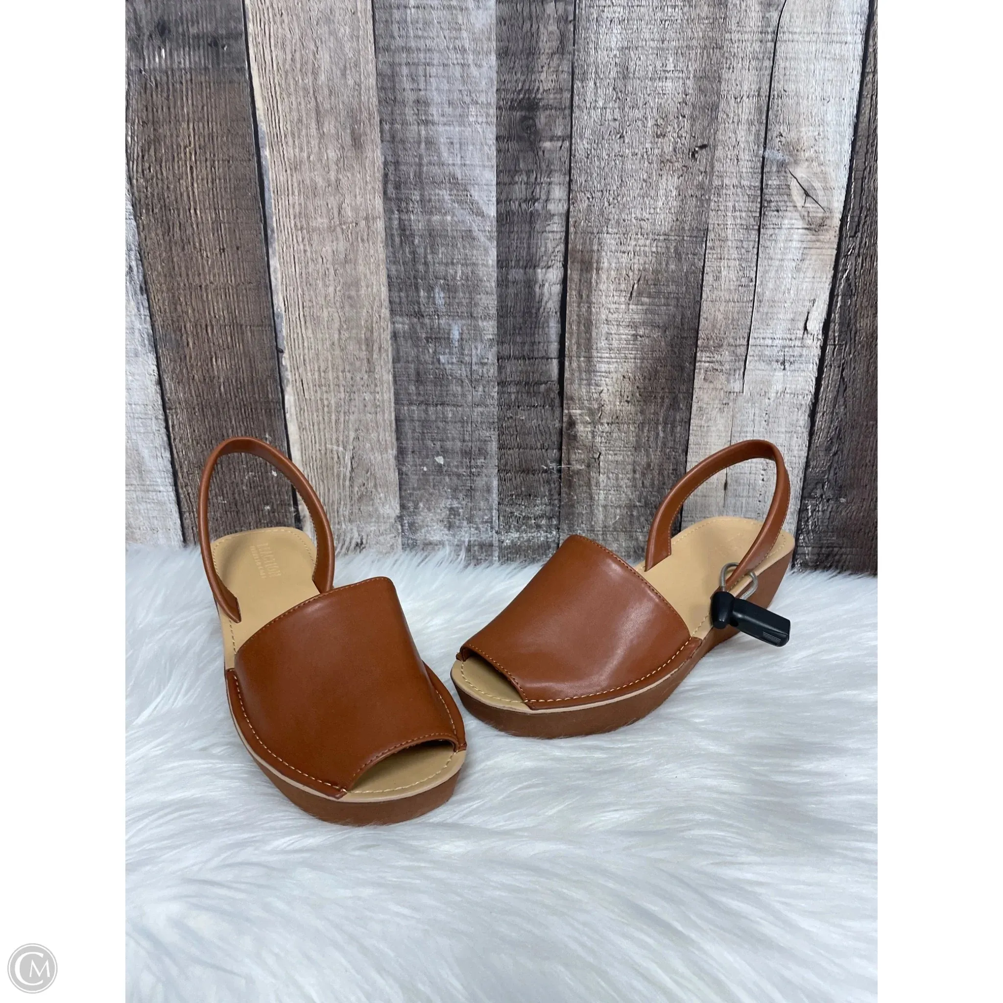 Sandals Heels Wedge By Kenneth Cole In Tan, Size: 8