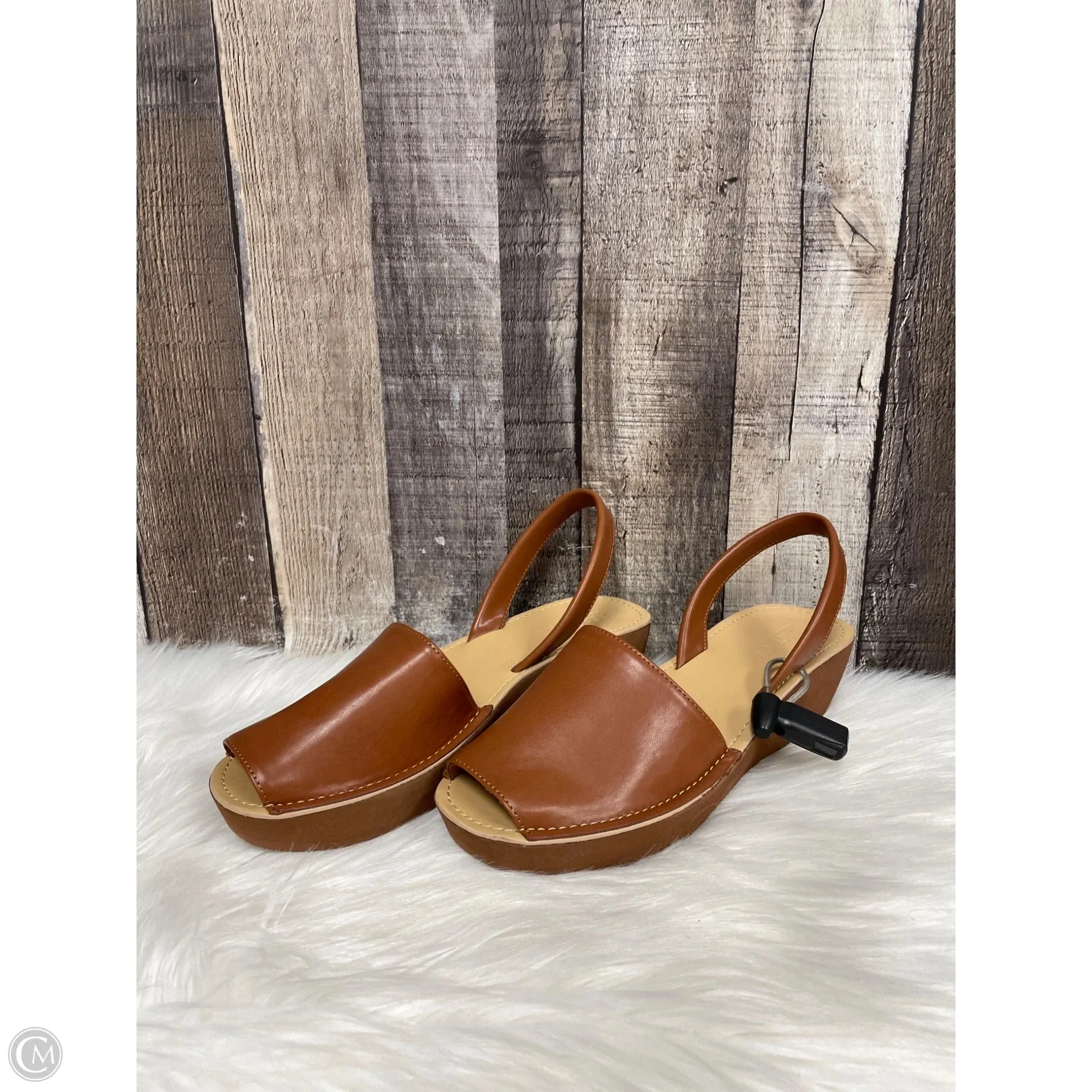 Sandals Heels Wedge By Kenneth Cole In Tan, Size: 8