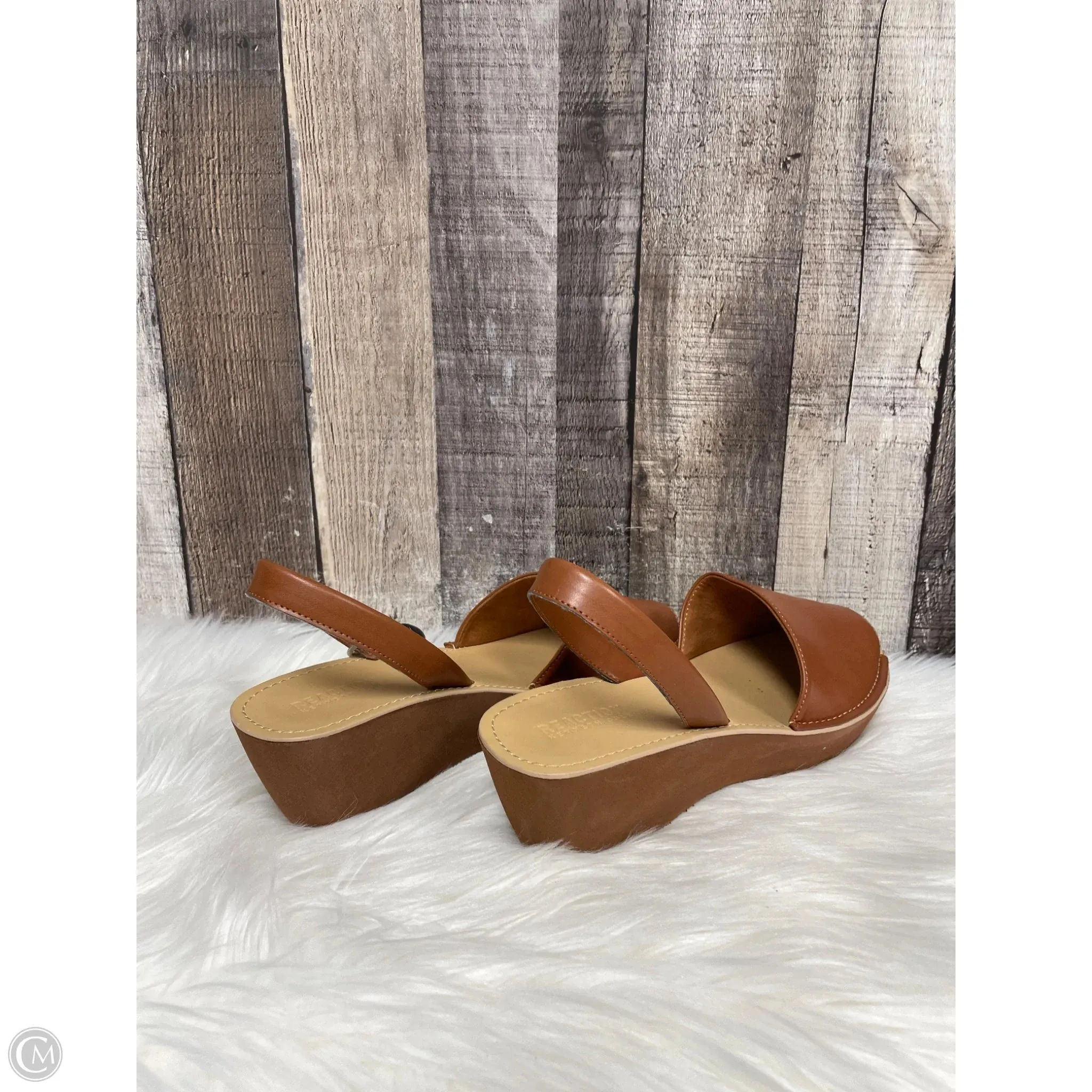 Sandals Heels Wedge By Kenneth Cole In Tan, Size: 8