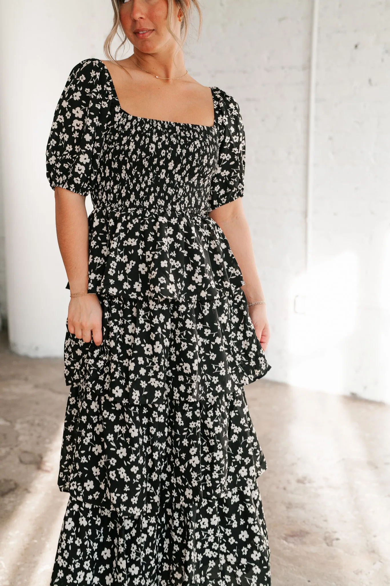 Second Glance Tiered Maxi Dress