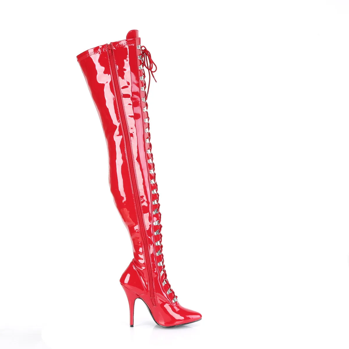 Seduce-3024 Red Thigh High Boots