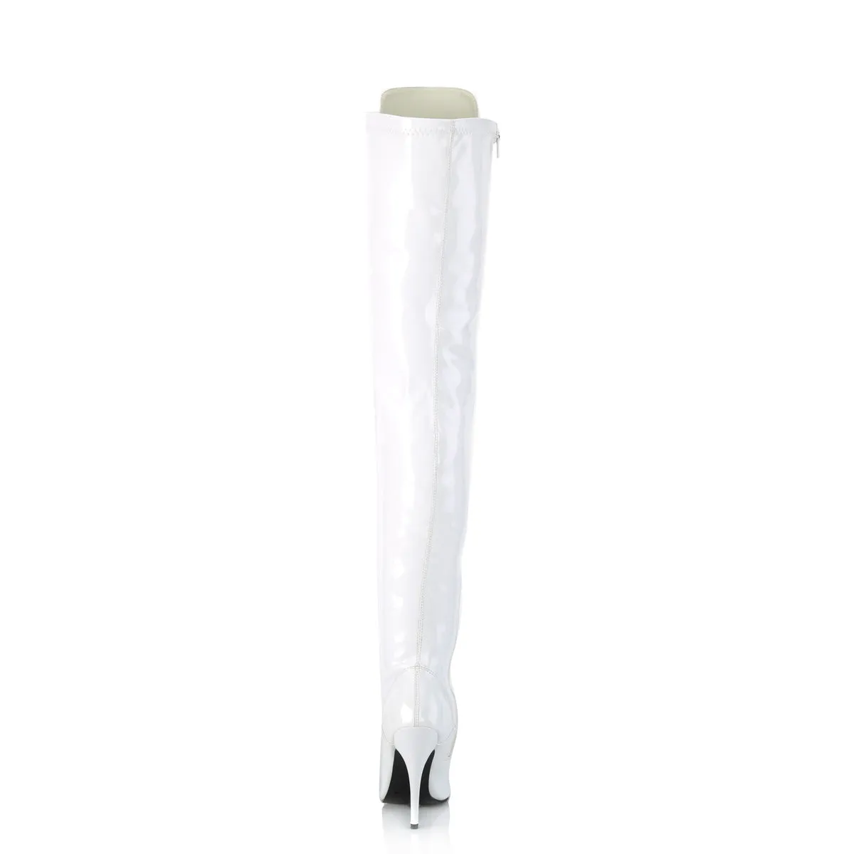 Seduce-3024 White Thigh High Boots