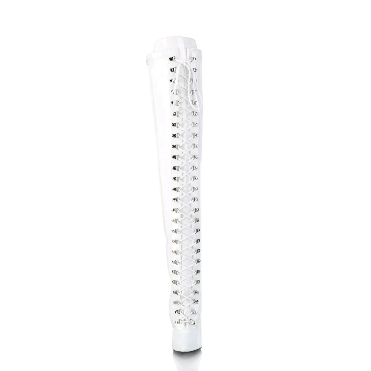 Seduce-3024 White Thigh High Boots