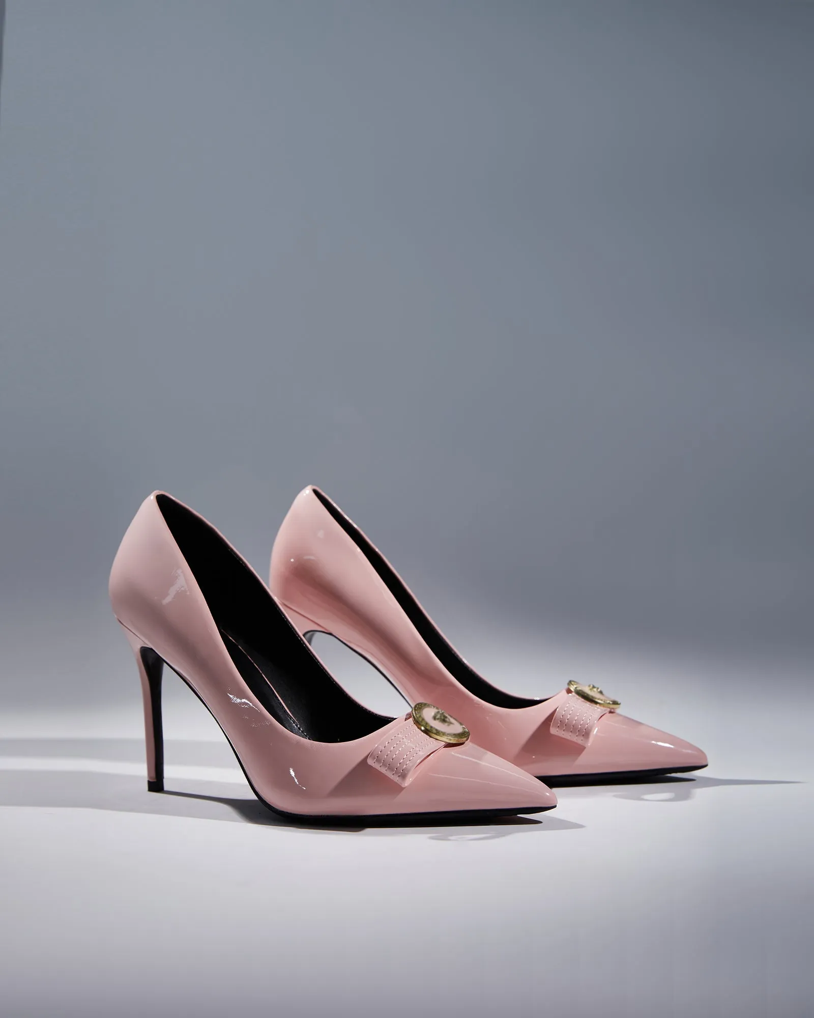 Seia Buckle Bow Pumps In Pink