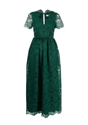 SELF-PORTRAIT - Embroidered V-neck Dress