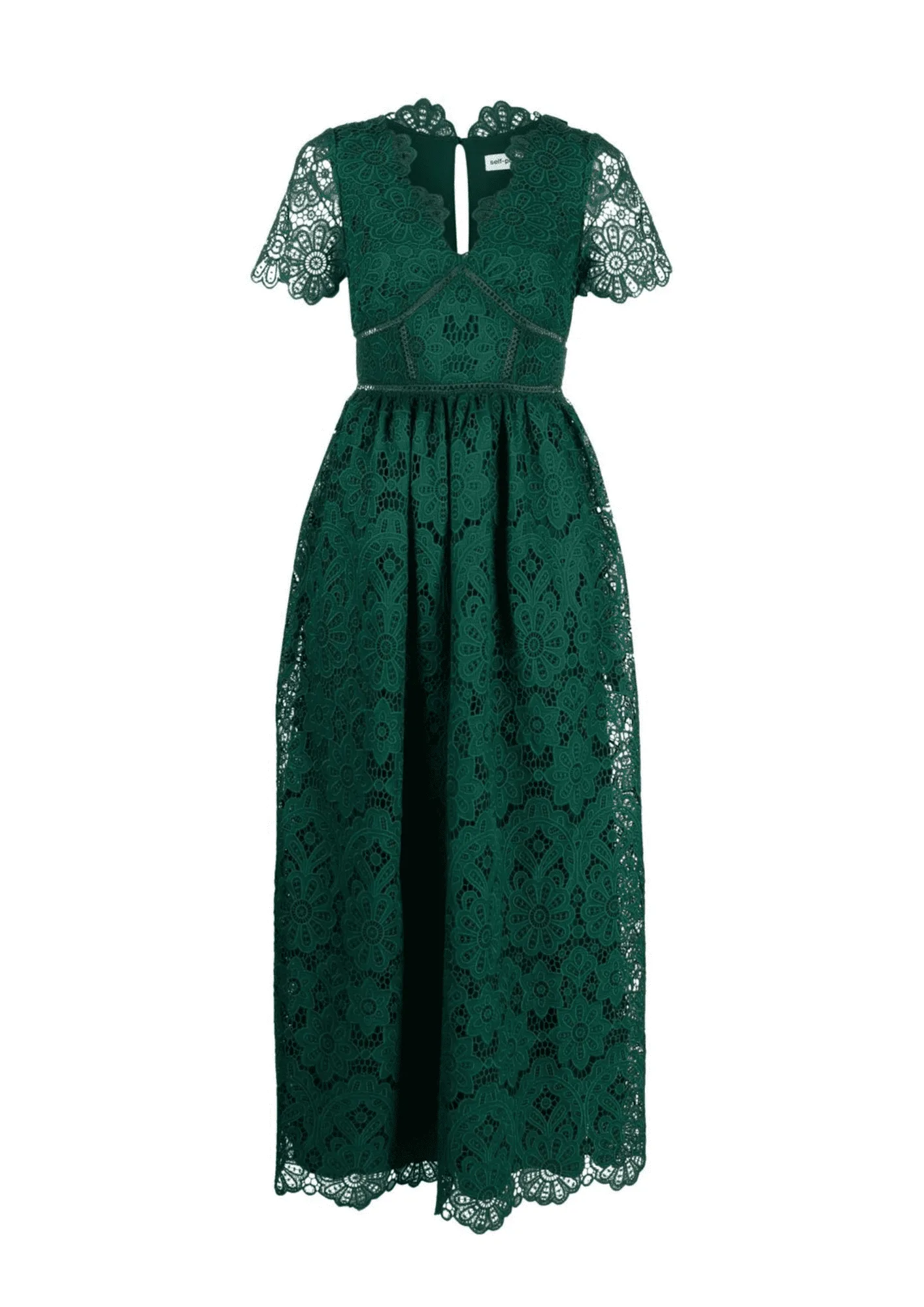 SELF-PORTRAIT - Embroidered V-neck Dress