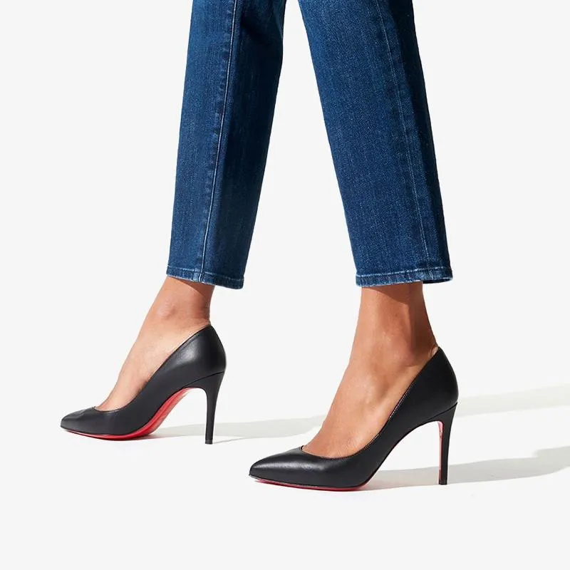 Shiny Nappa Leather Pointed 80mm Heel