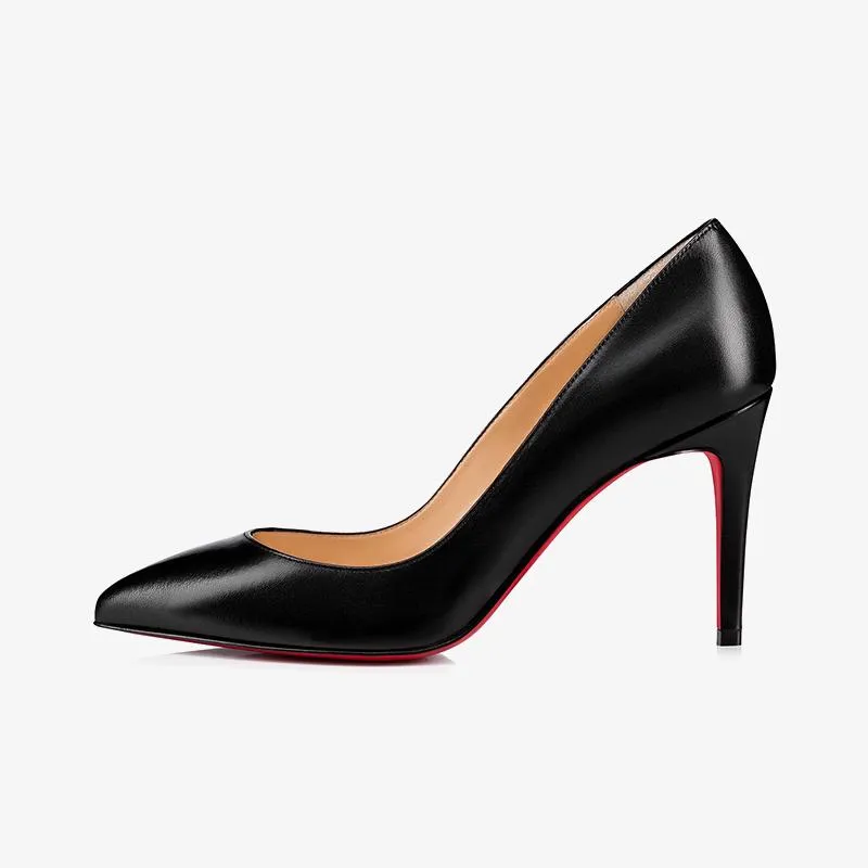 Shiny Nappa Leather Pointed 80mm Heel