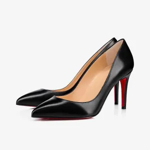 Shiny Nappa Leather Pointed 80mm Heel