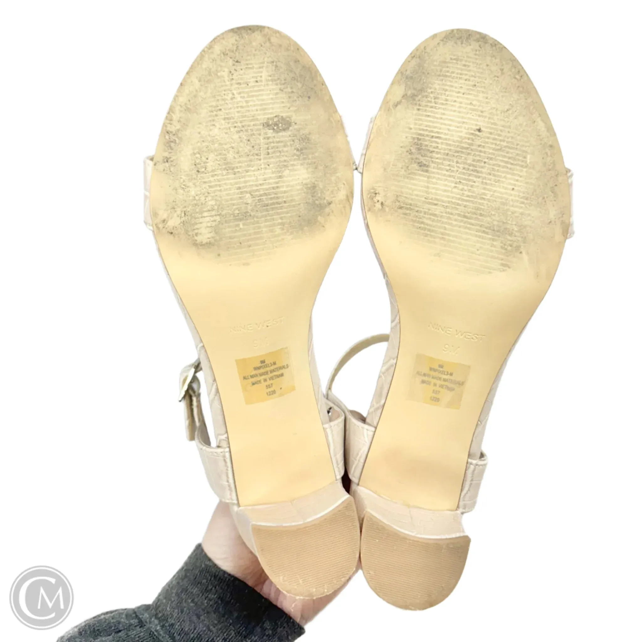Shoes Heels Block By Nine West In Beige, Size: 9