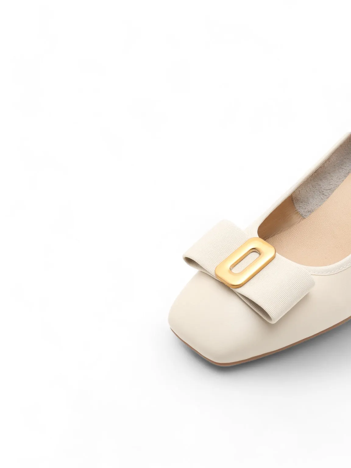 Signature Bow Square Block Heel Pumps