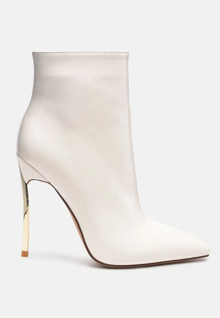 siren shine patent faux leather stiletto boots