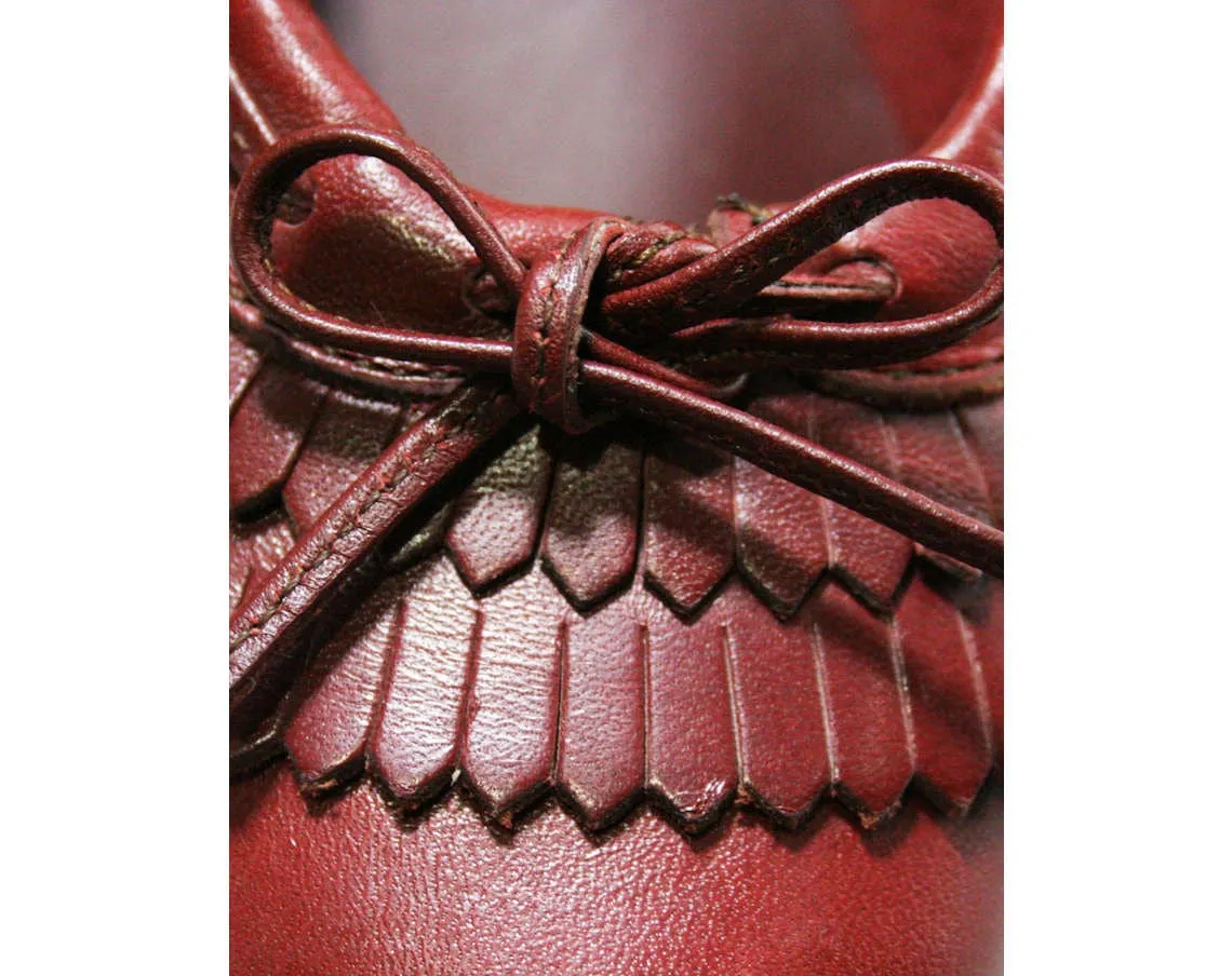Size 8.5 M Leather Loafers by Dexter - High Quality - Preppy 1980s Fine Oxblood Brown Shoes - Preppie - Stacked Wood Heels - Deadstock