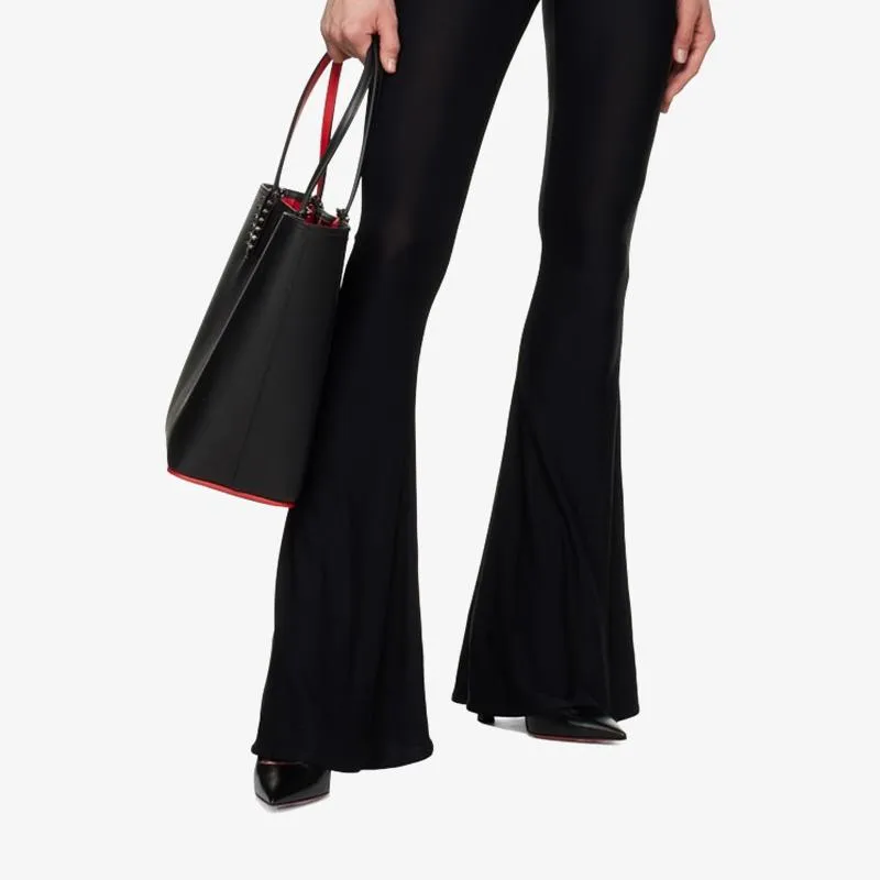 Sleek Black Leather Pointed Toe Pumps