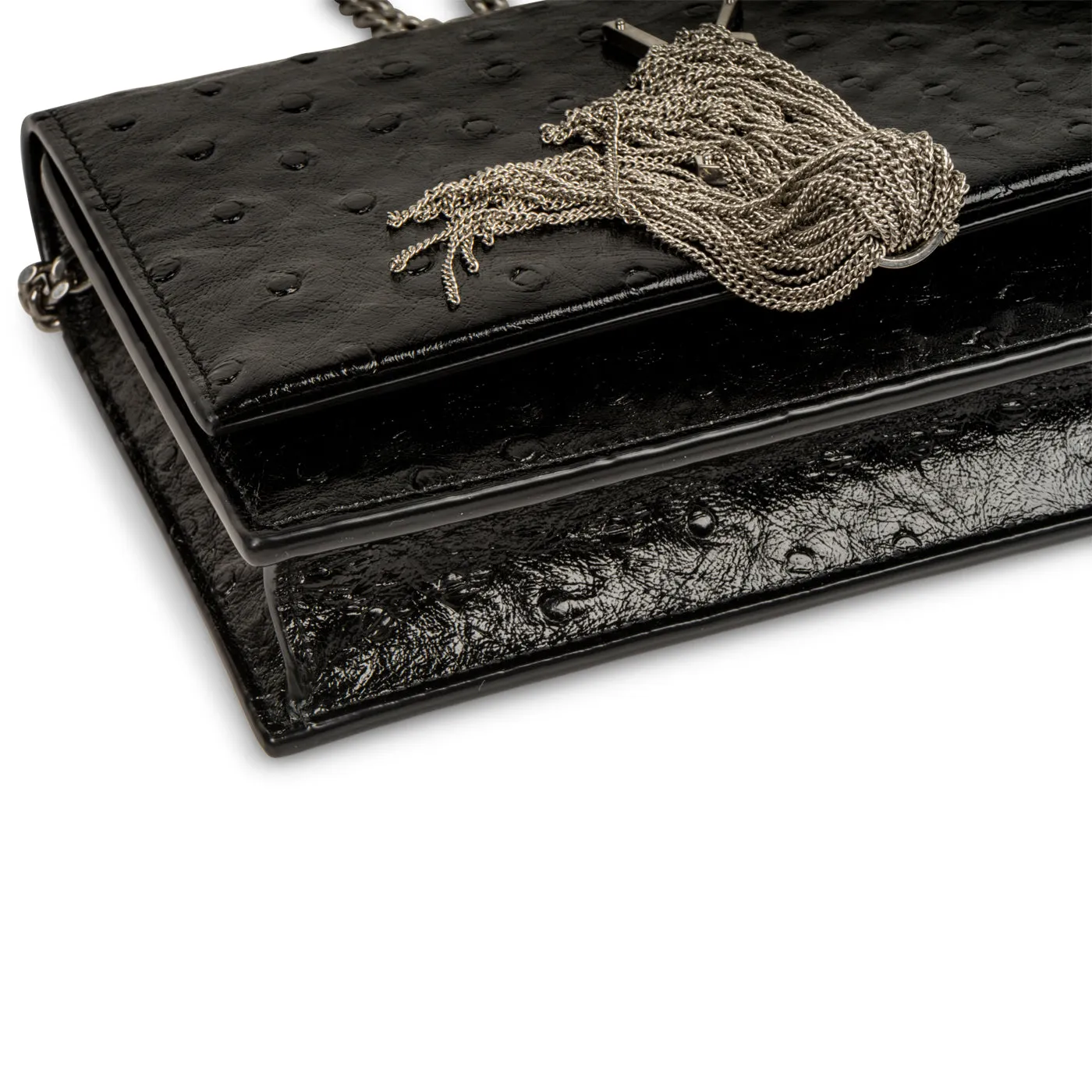 Small Kate Tassel Bag - Faux Ostrich