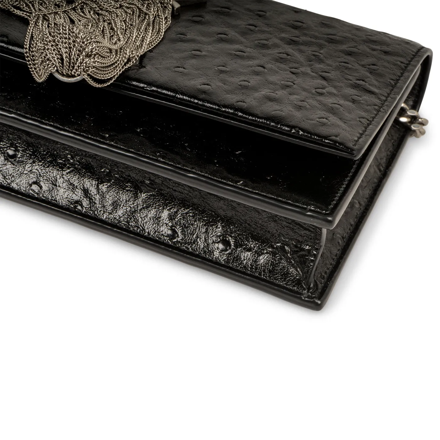 Small Kate Tassel Bag - Faux Ostrich