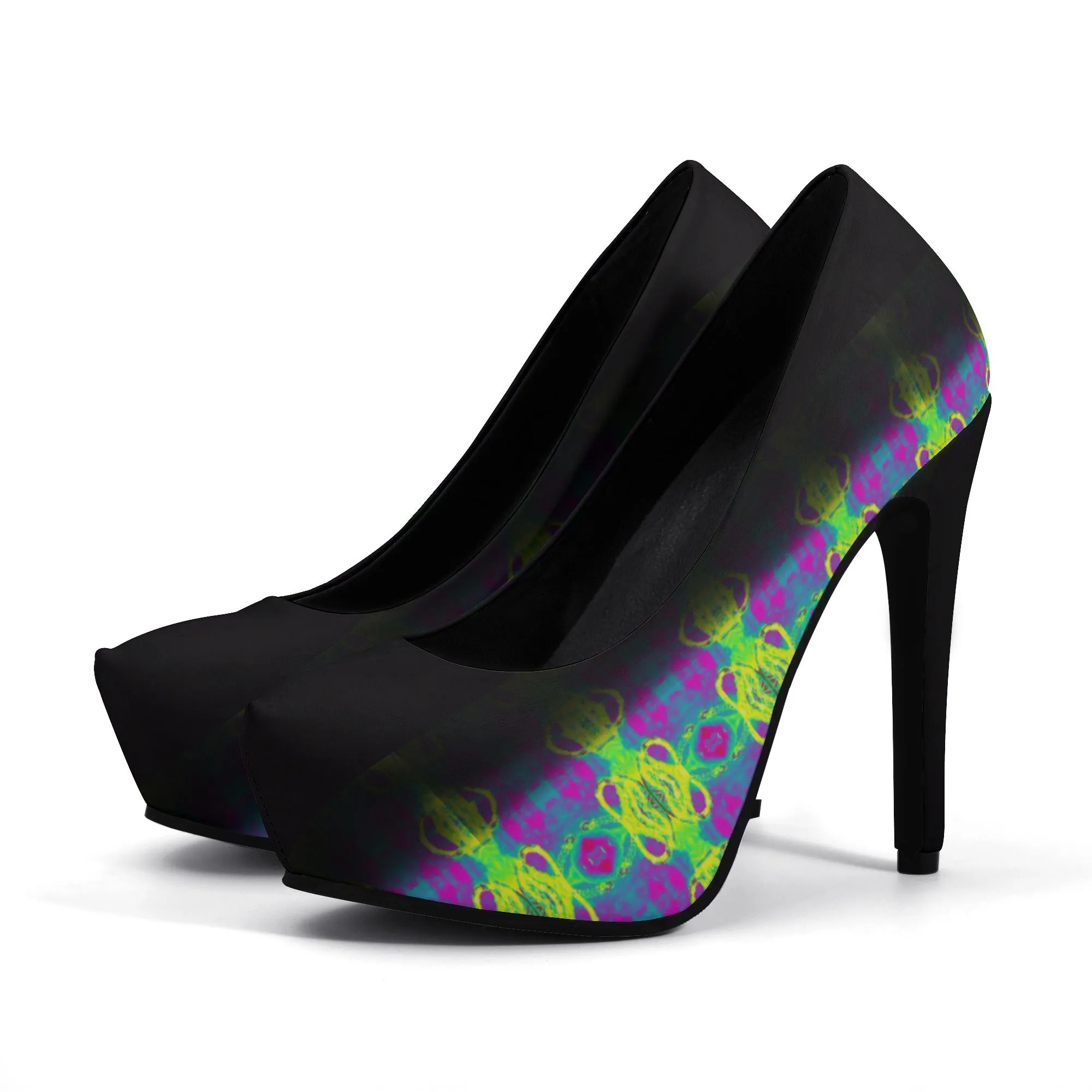 Snake Platform 5 Inch High Heels