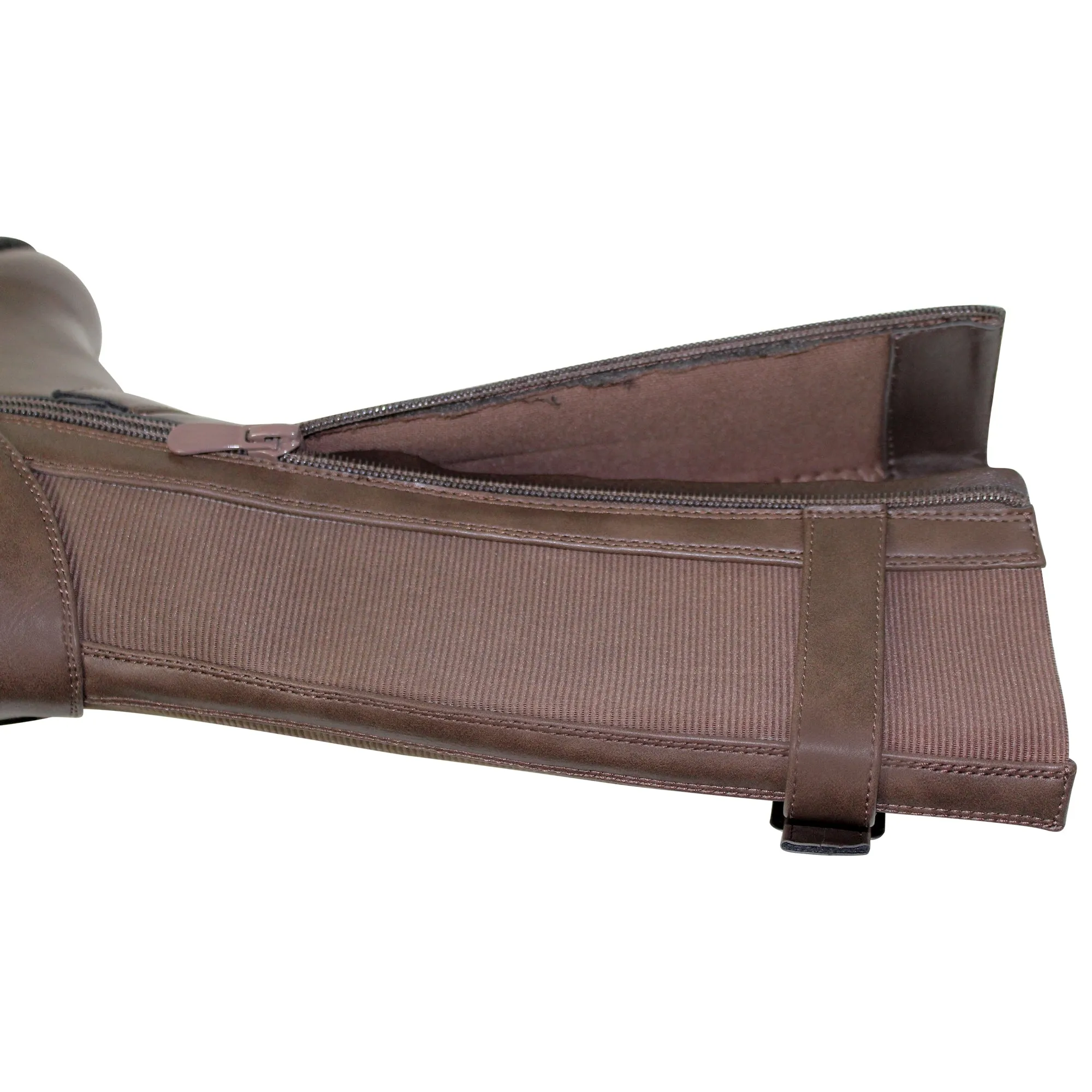 SOBEYO Girl's Knee-High Riding Boots Back Elastics Nappa Mocha