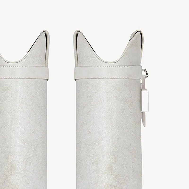 Sophisticated White Ankle Boots