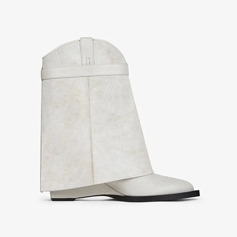 Sophisticated White Ankle Boots