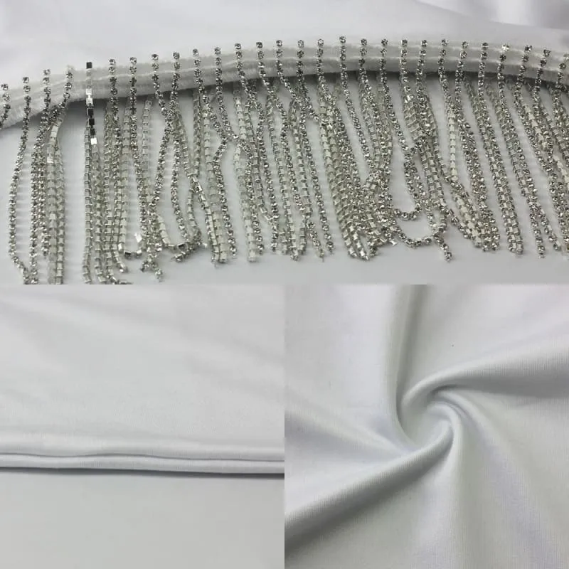 Spaghetti Sparkle Side Chain Women Dress-3 Colors