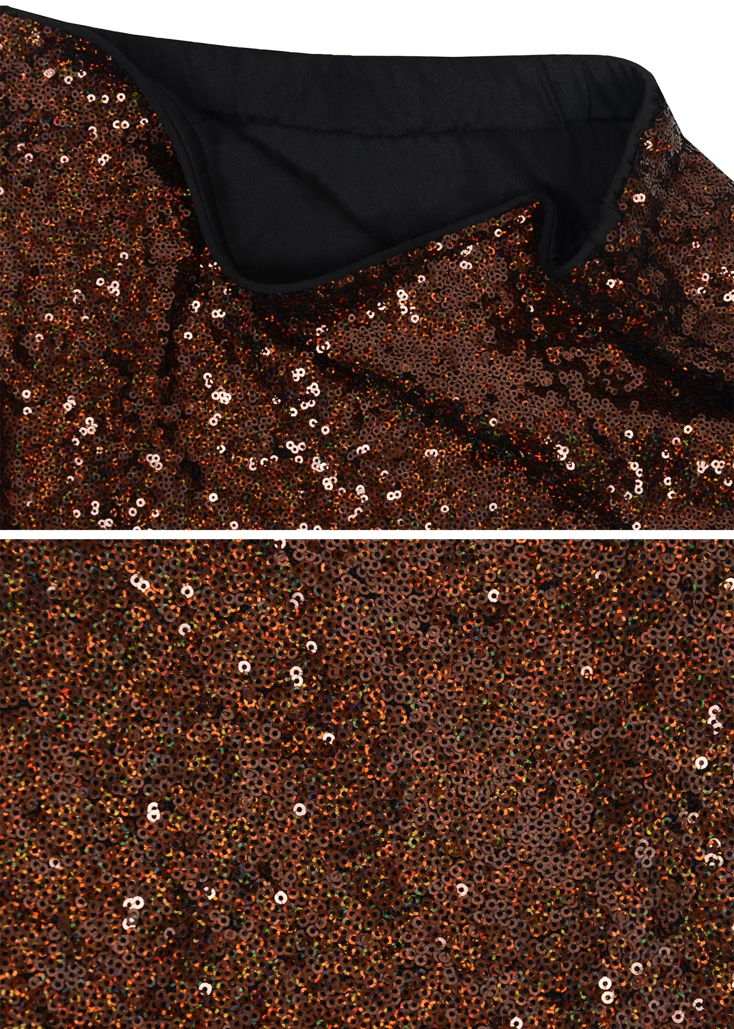 Sparkly Gunmetal Sequin Midi Skirt