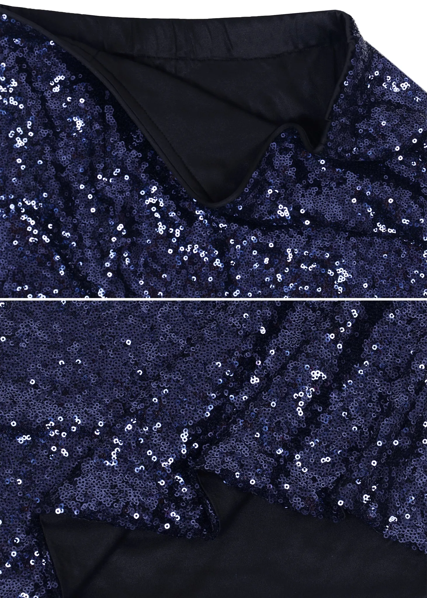 Sparkly Gunmetal Sequin Midi Skirt