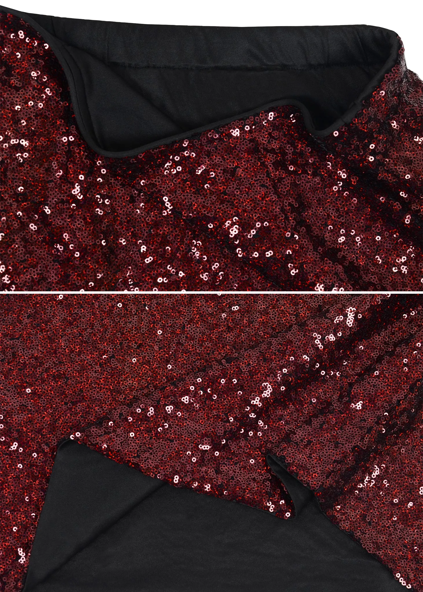 Sparkly Gunmetal Sequin Midi Skirt