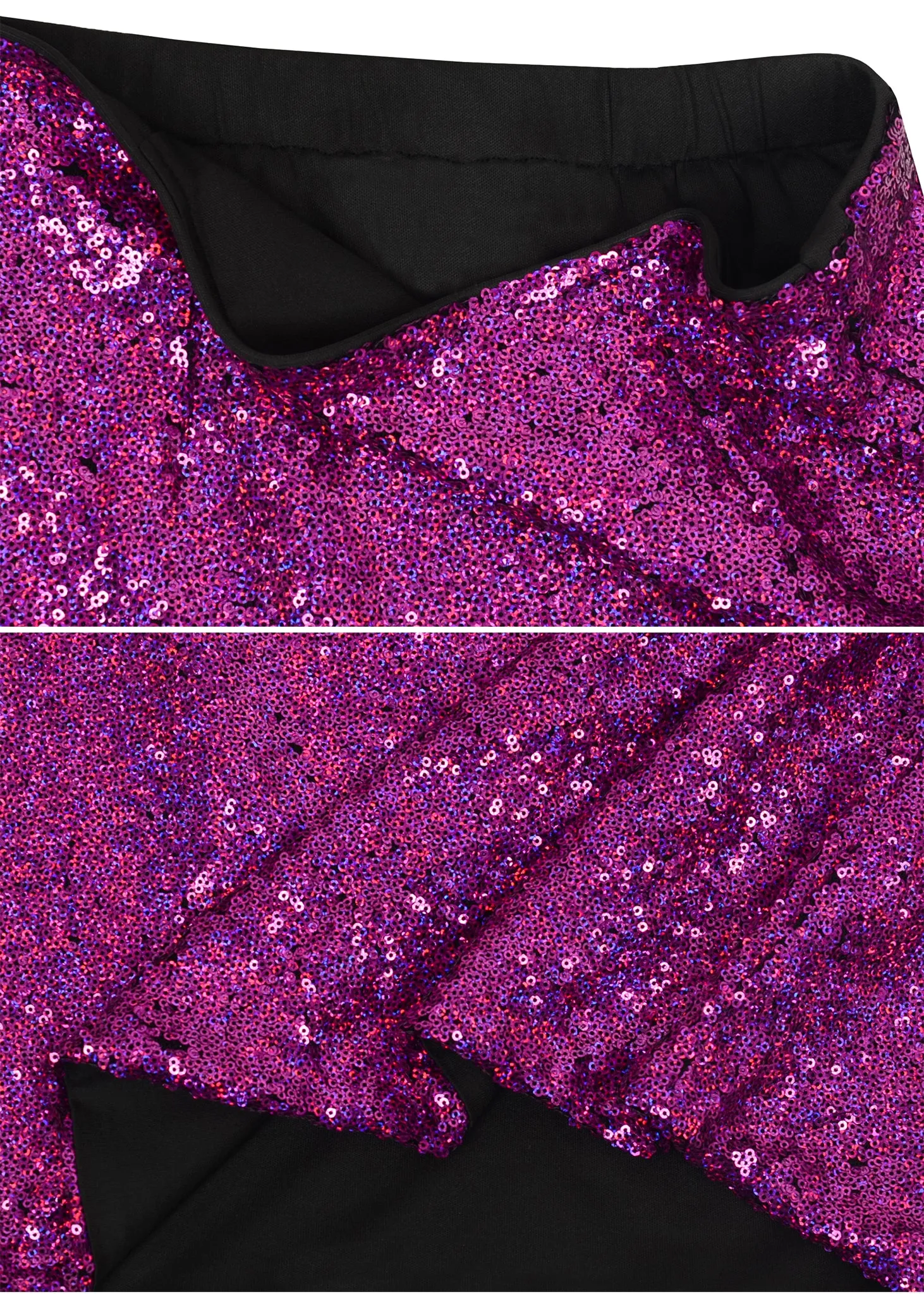 Sparkly Gunmetal Sequin Midi Skirt