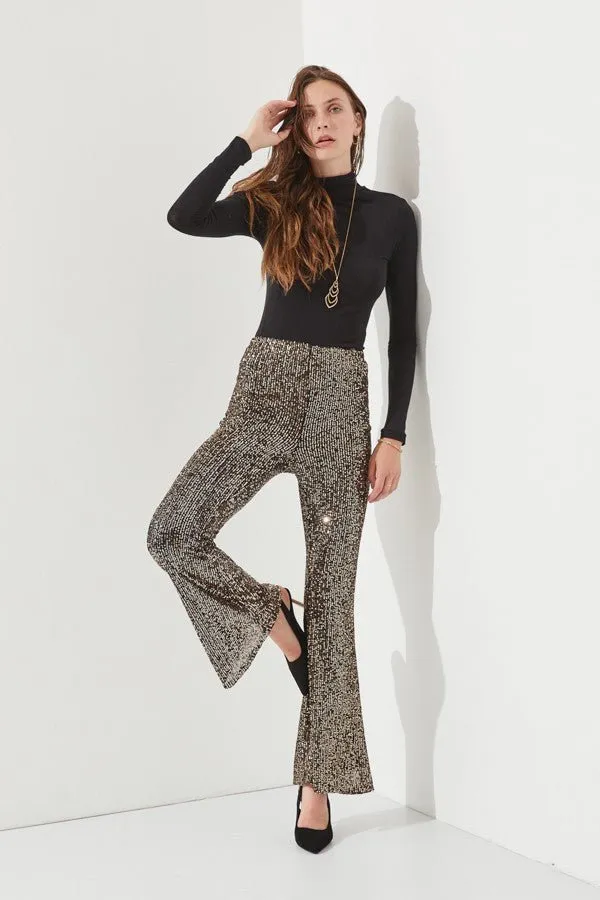 Sparkly High Waisted Sequin Pants