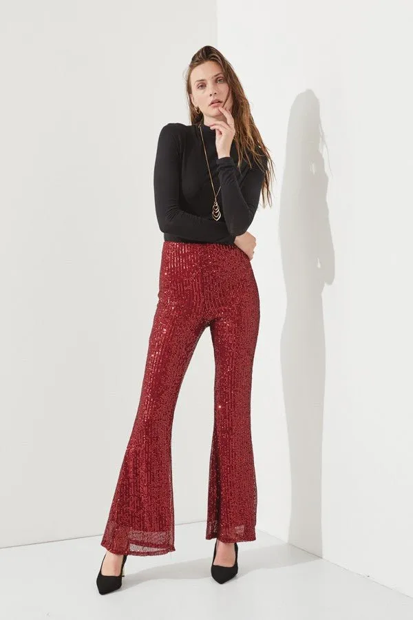 Sparkly High Waisted Sequin Pants