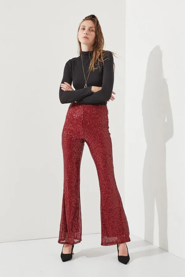 Sparkly High Waisted Sequin Pants