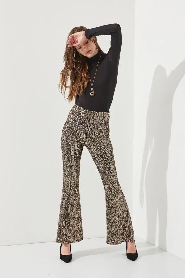 Sparkly High Waisted Sequin Pants