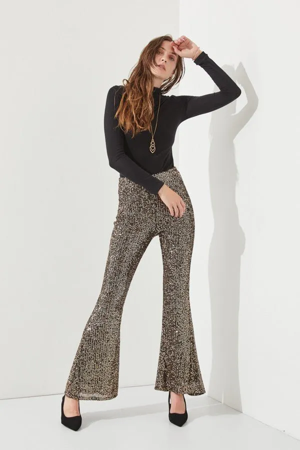 Sparkly High Waisted Sequin Pants