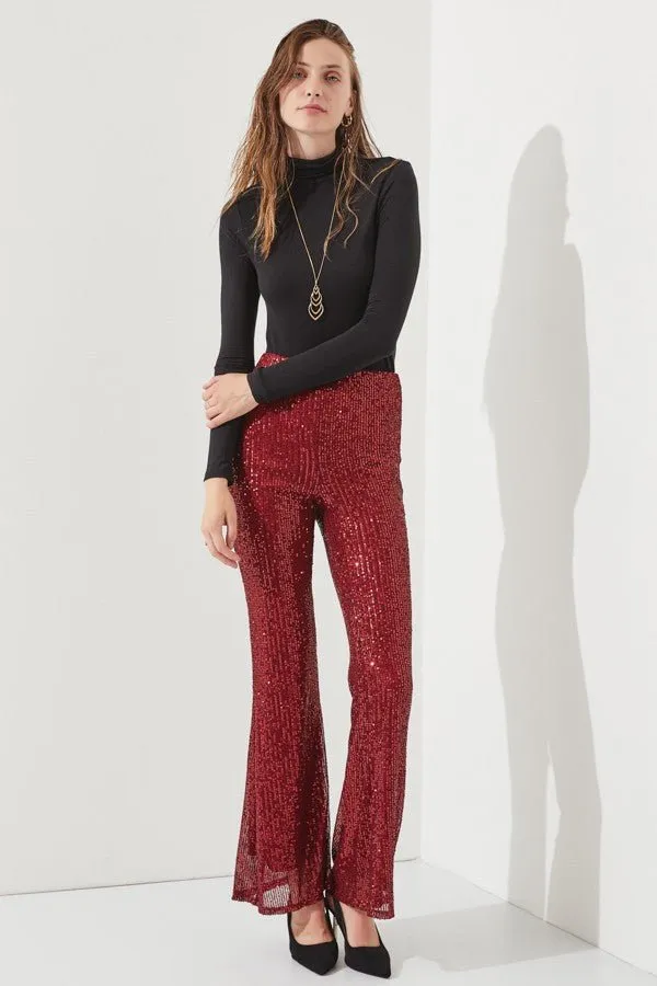 Sparkly High Waisted Sequin Pants