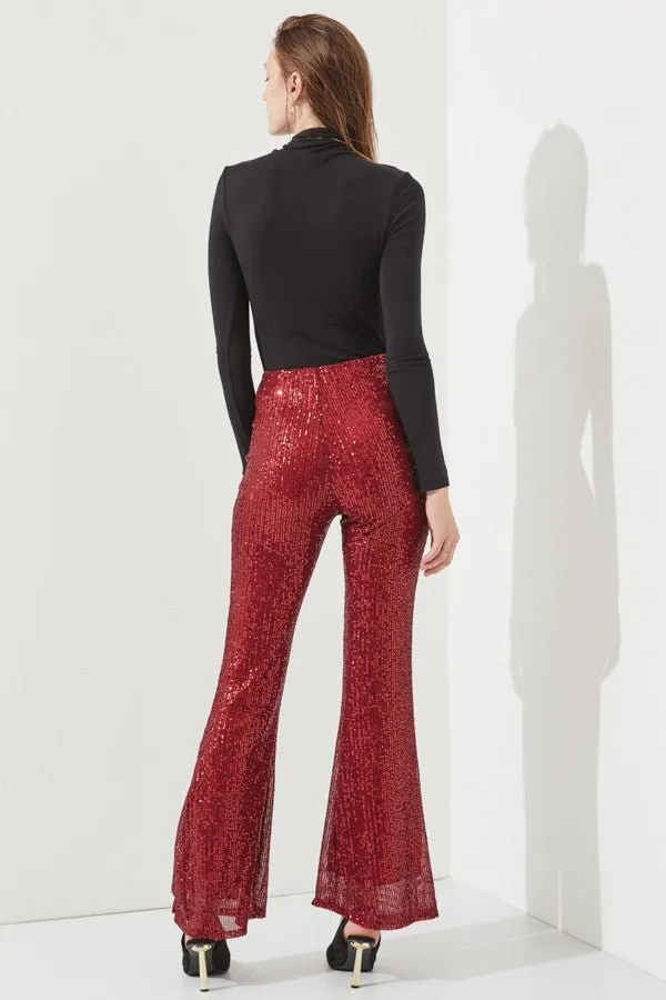 Sparkly High Waisted Sequin Pants