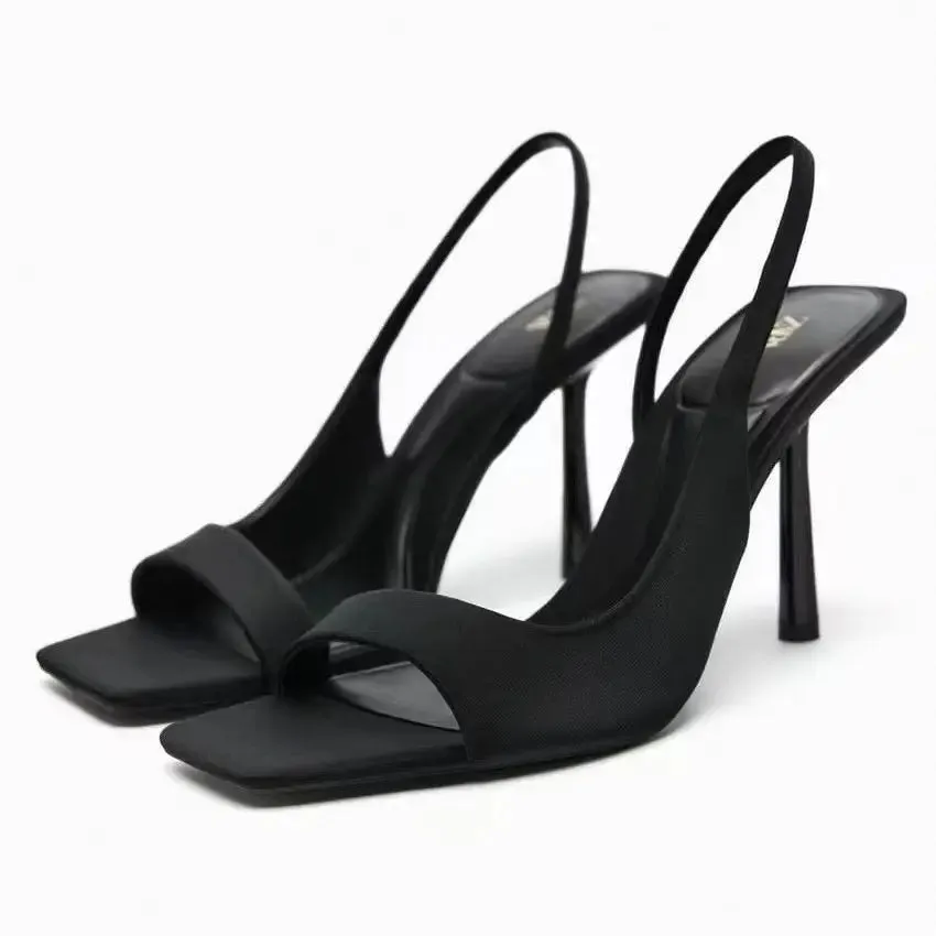 Square Open Toe High heels