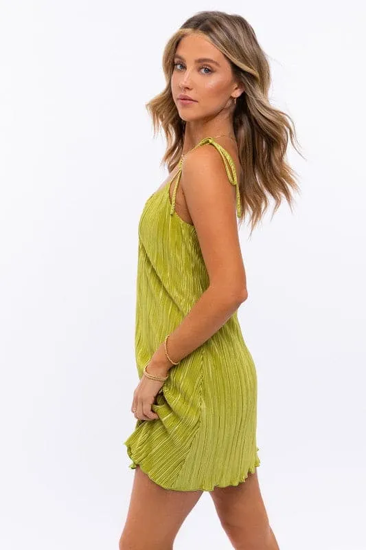 Step Out In Style Tie Strap Mini Dress - Lilac or Lime