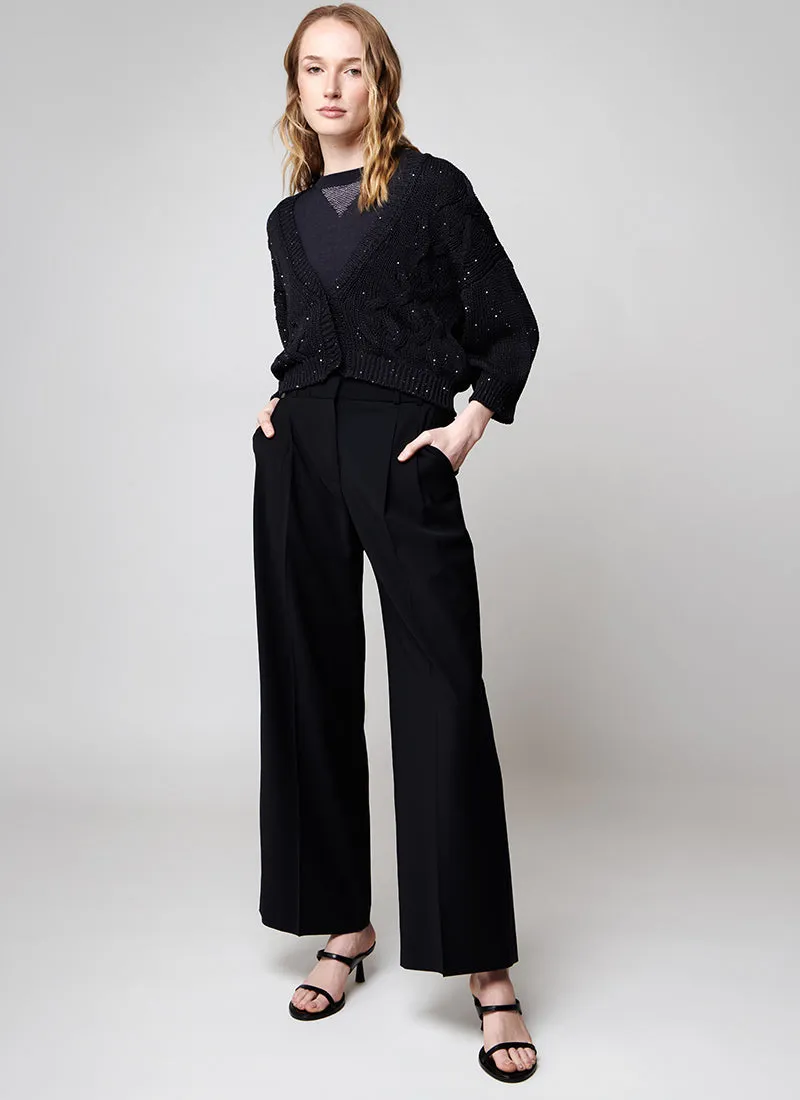 Straight Wool Cuffed Pants