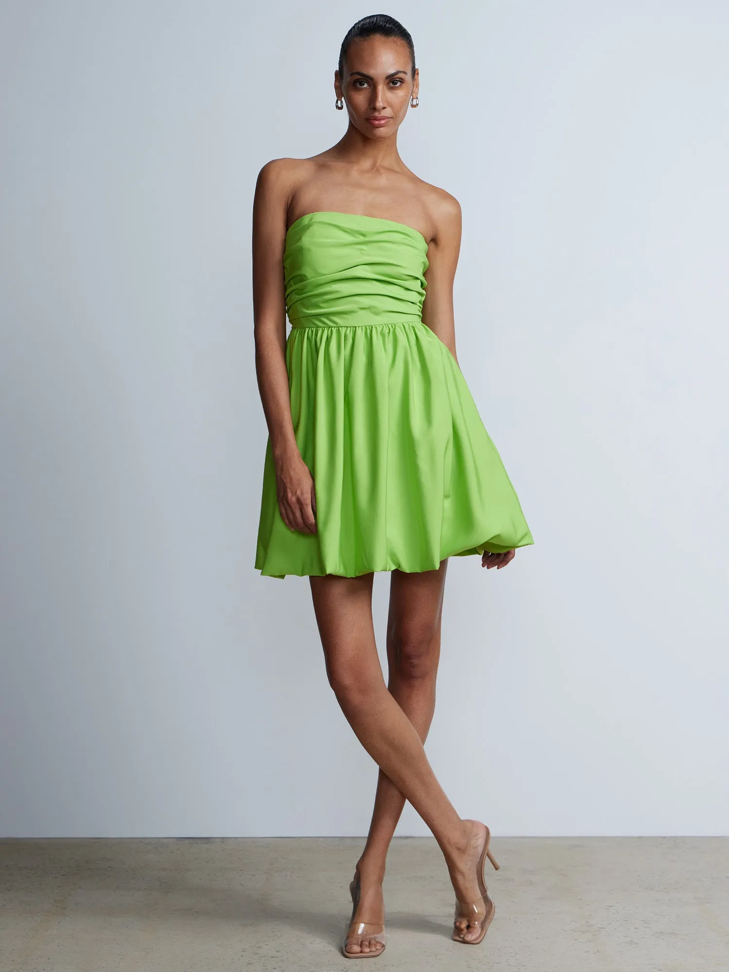 Strapless Back Bow Mini Dress