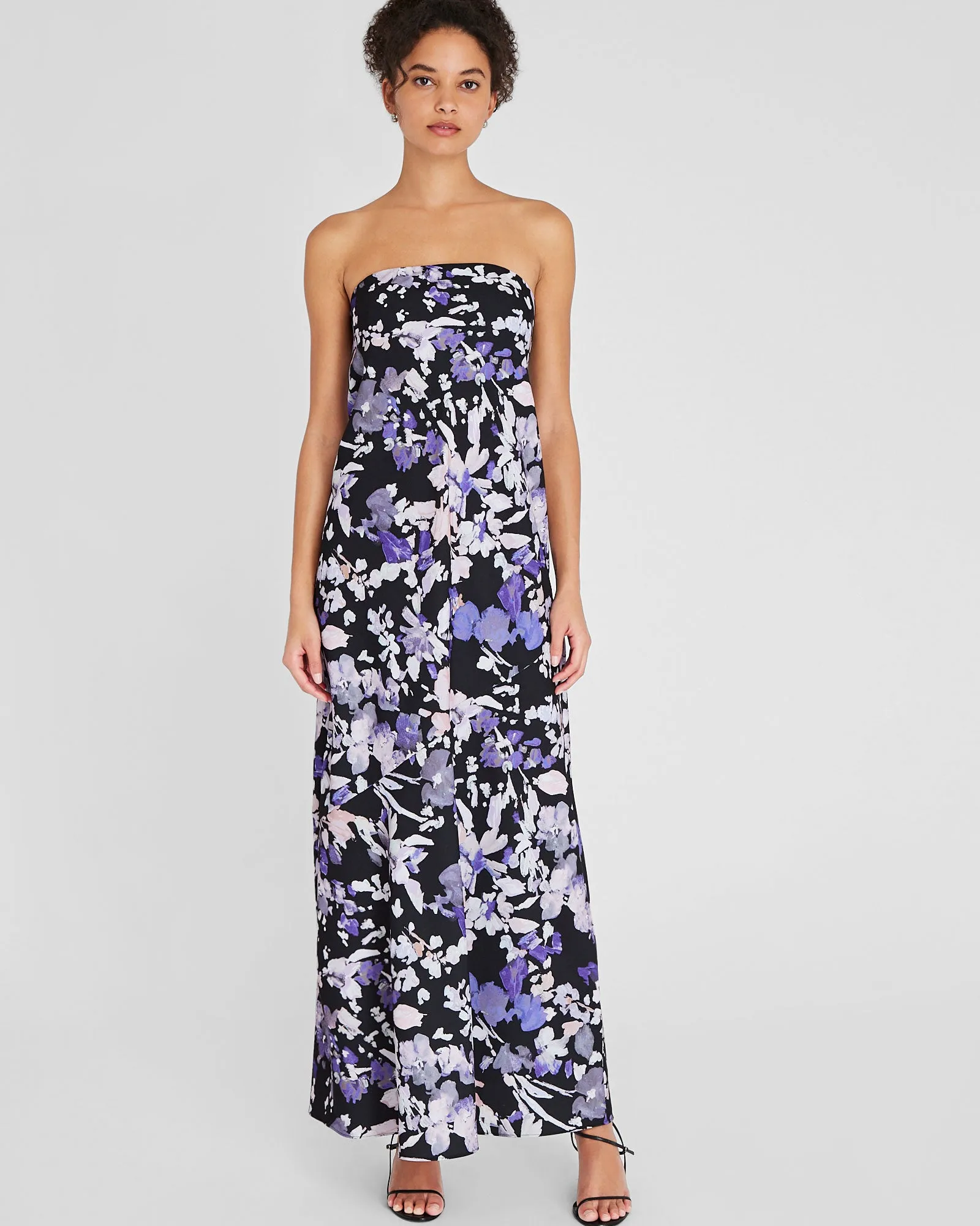 Strapless Printed Maxi Dress