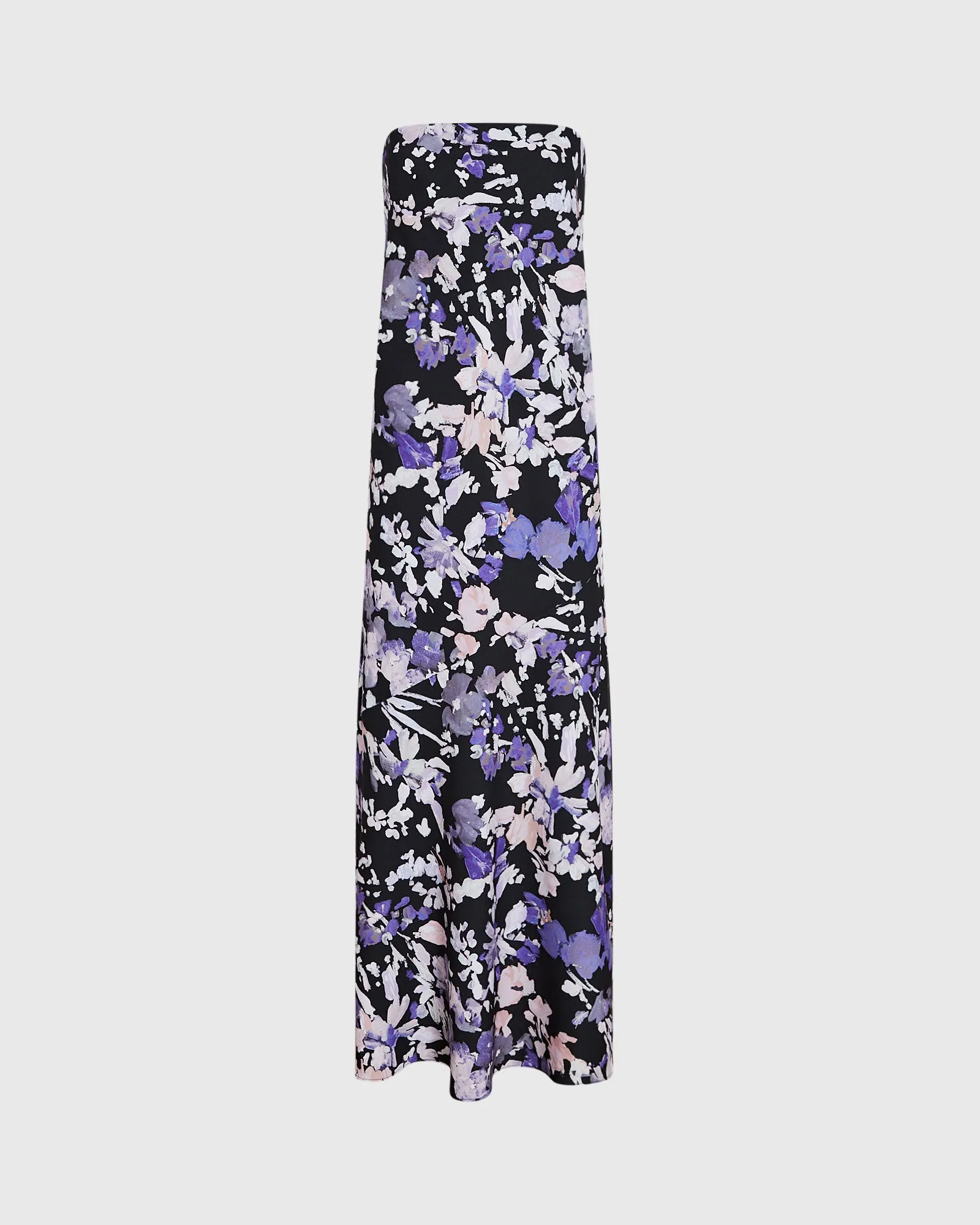 Strapless Printed Maxi Dress