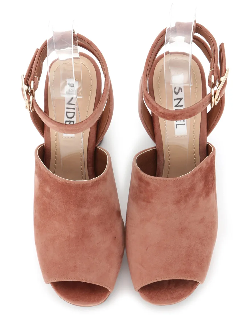 Strapped Circle Heeled Sandals