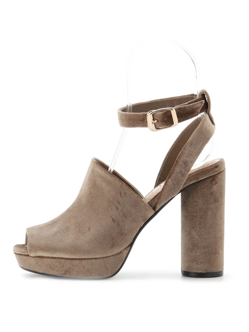 Strapped Circle Heeled Sandals