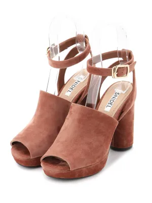 Strapped Circle Heeled Sandals