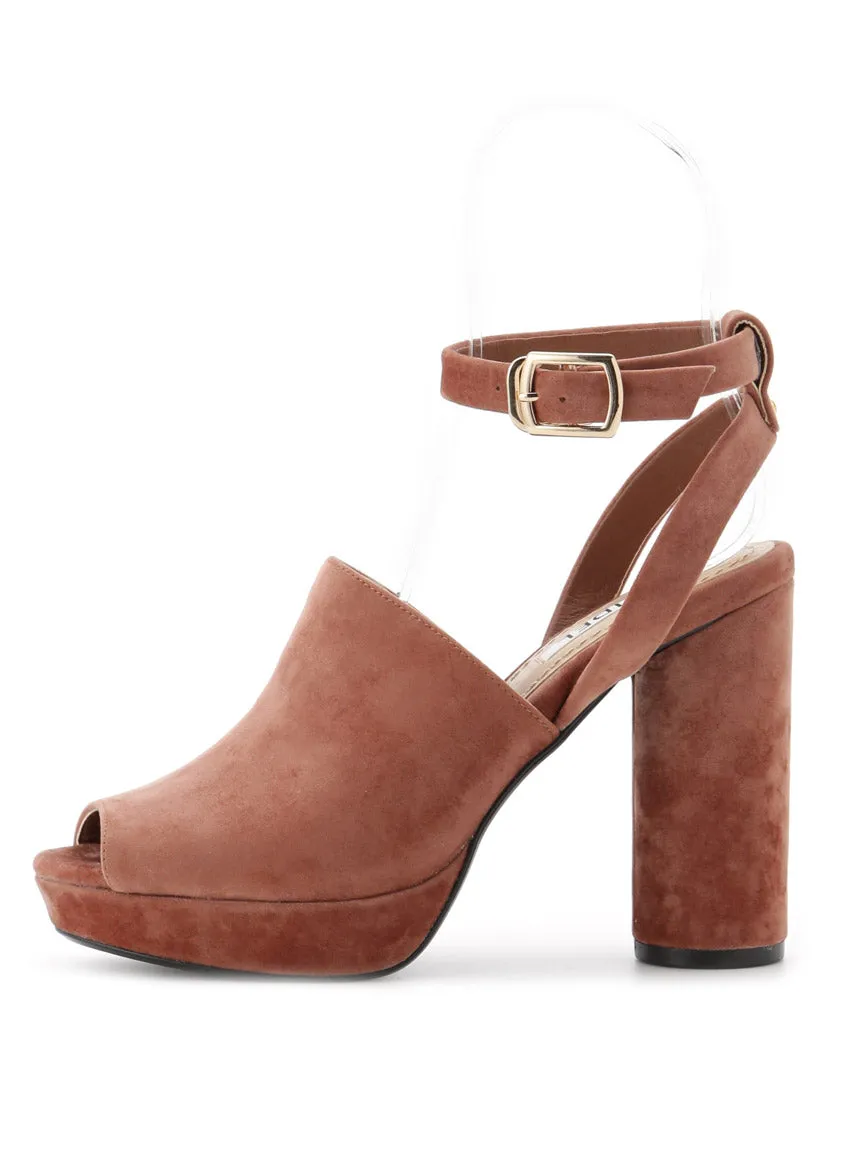 Strapped Circle Heeled Sandals