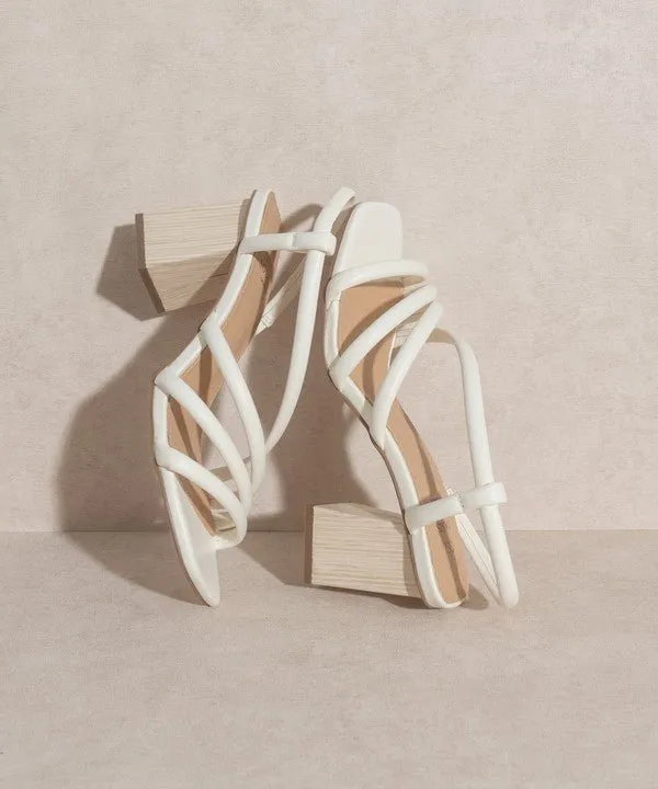 Strappy Block Heels