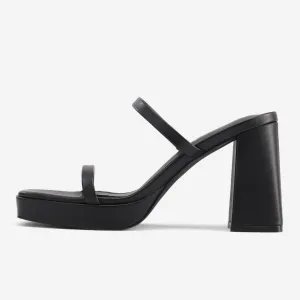 Strappy Pearl Heels Chunky Heels