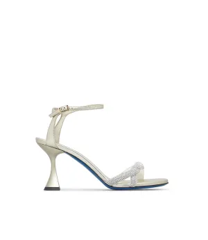 Strass embellished nappa leather sandal