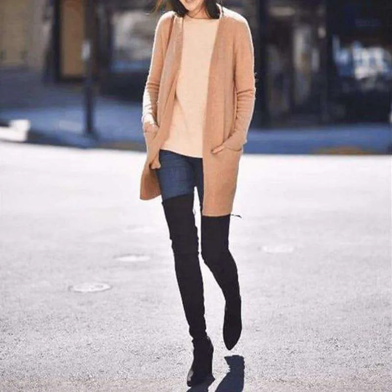 Stretch Flock Winter High Boots